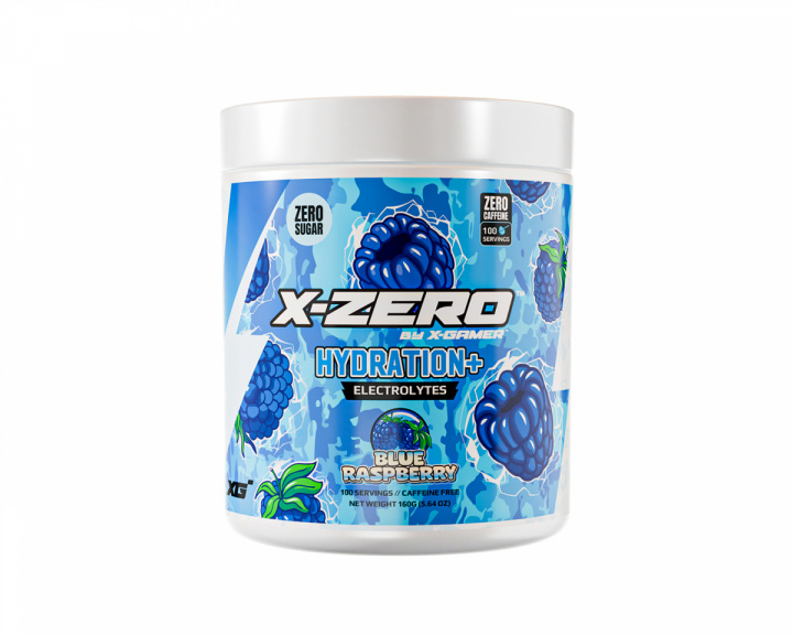 X-Gamer X-Zero Hydration+ Blue Raspberry - 100 Portioner