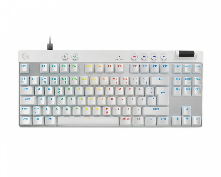 Logitech Pro X TKL Rapid Kablet Gaming Tastatur [Linear] - Hvid