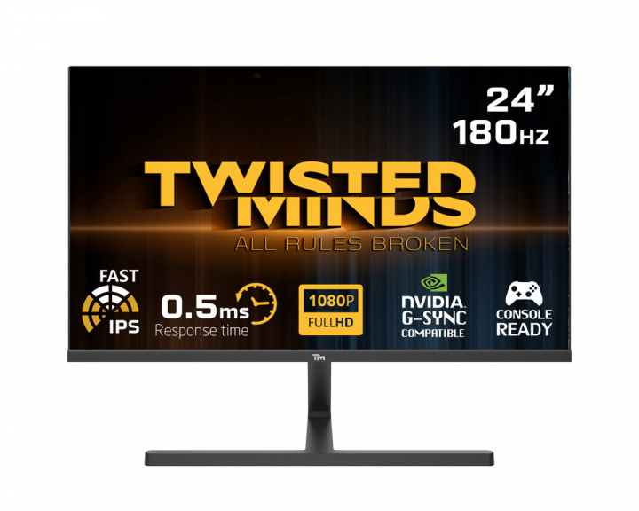 Twisted Minds Blaze Series 24” FHD, 180Hz, Fast IPS, 0.5ms, HDR400 Gamingskærm