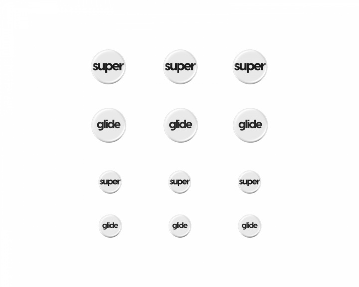 Superglide Version 2 Glas Skates Dots - Universal - 6mm + 9mm - 12 pcs