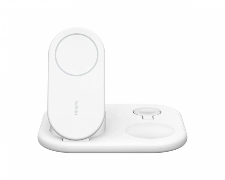 Belkin Boost Charge Qi2 15W Magnetisk 3-in-1 Ladeplade - Hvid