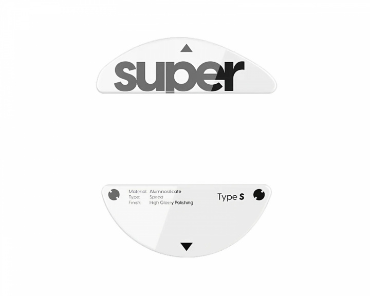 Superglide Glas Skates Type-S til Pulsar X3 LHD Series - Hvid