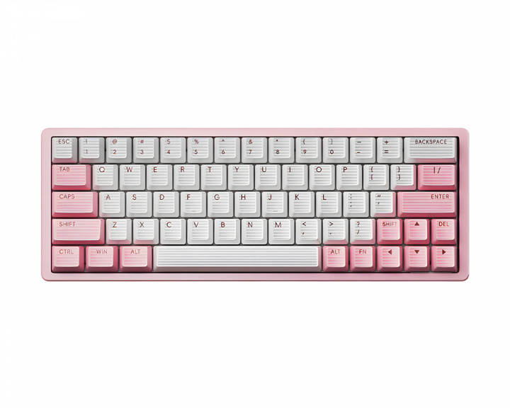  Xpunk 63 Magnetisk 60% ANSI Gaming Tastatur - Rosa/Hvid