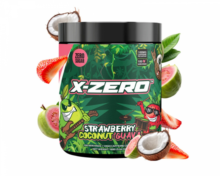 X-Gamer X-Zero Strawberry Coco Guava - 100 Portioner