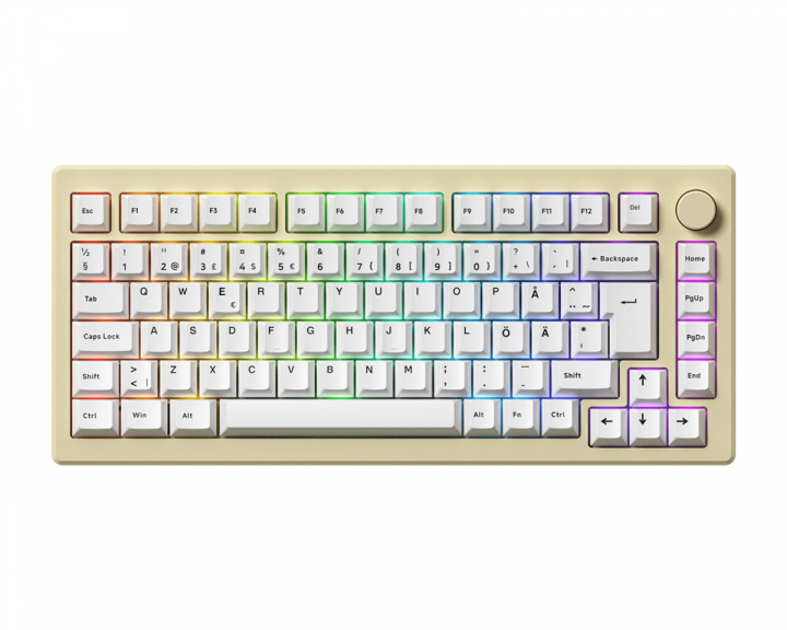 Akko MOD 007B HE Tastatur- Cream White [Cream Yellow Magnetic]