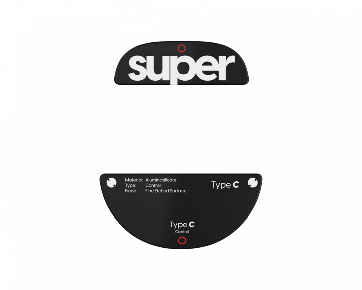 Superglide Glas Skates Type-C til Pulsar TenZ Signature Edition - Sort