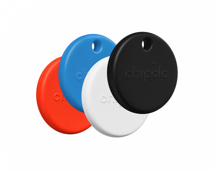Chipolo POP 4-pack - Item Finder - Sort/Hvid/Rød/Blå