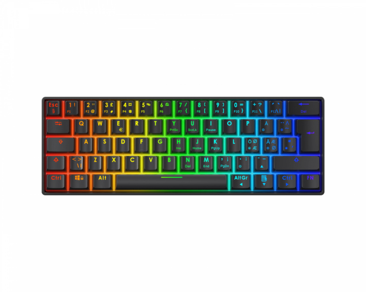 Deltaco Gaming DK470 60 % ISO Hotswap Mekanisk Gamingtastatur – Sort