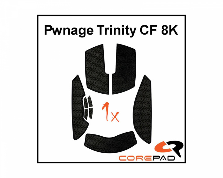 Corepad Soft Grips til Pwnage Trinity CF 8K - Sort