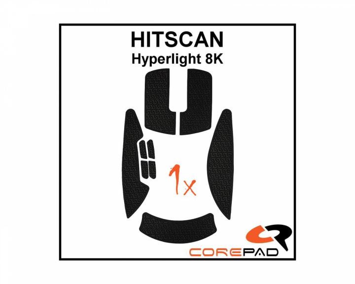 Corepad Soft Grips til HITSCAN Hyperlight 8K - Sort