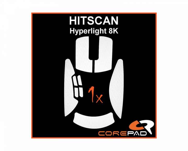Corepad Soft Grips til HITSCAN Hyperlight 8K - Hvid