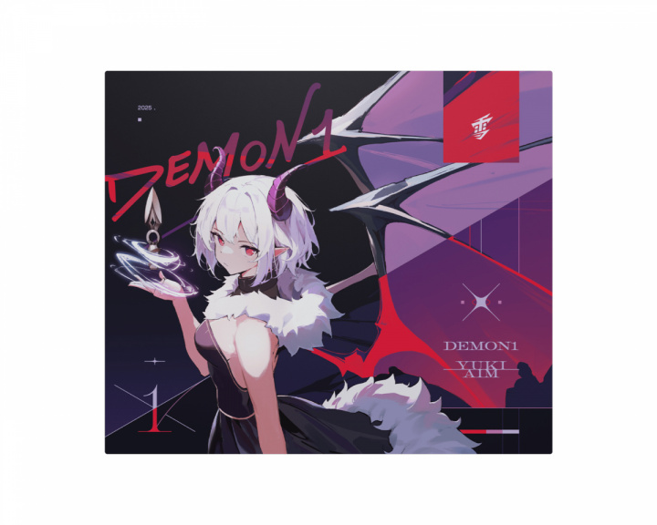 Yuki Aim x Demon1 Glas Musemåtte - Limited Edition