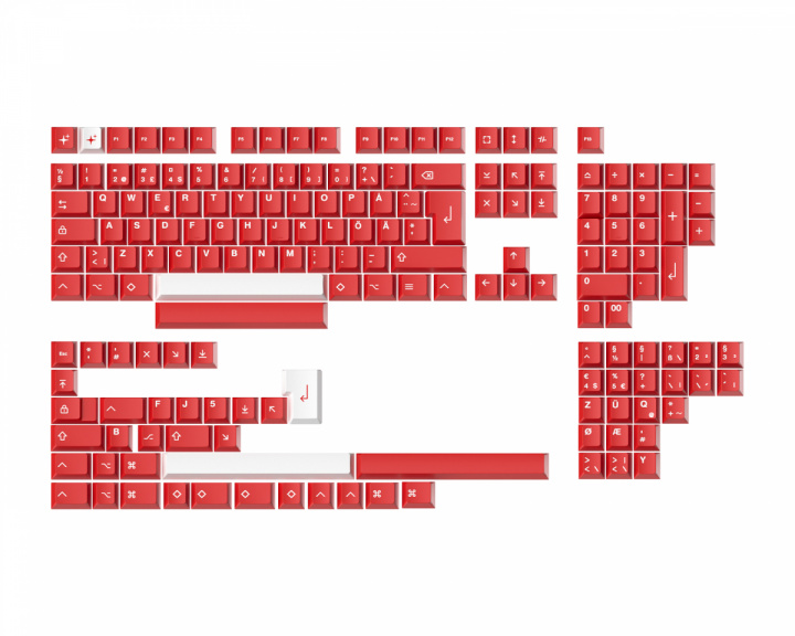  MxG x Milkyway Keycap set (ISO) - Red