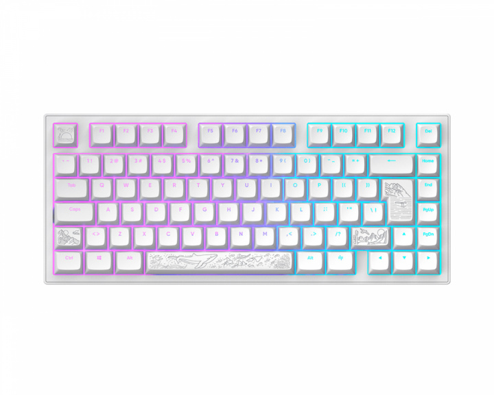  ALU81 Gaming Tastatur RGB - Terra Nostra [g3ms Moonstone] - Hvid