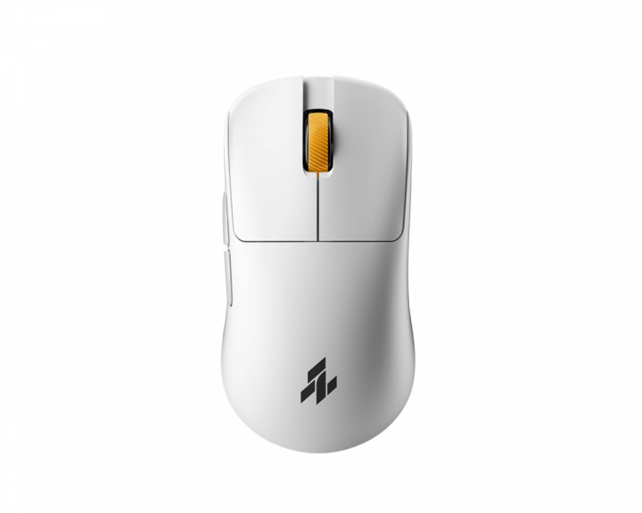 SyLical Gear HELIX 8K Trådløs Gaming Mus - Hvid [Yellow Scroll-Wheel]