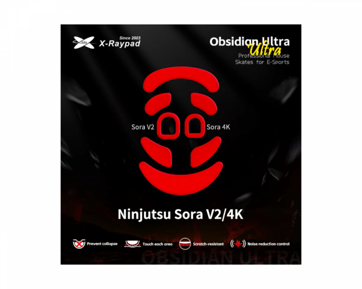 X-raypad Obsidian Ultra Skates til Ninjutsu Sora V2 / 4K (universal)