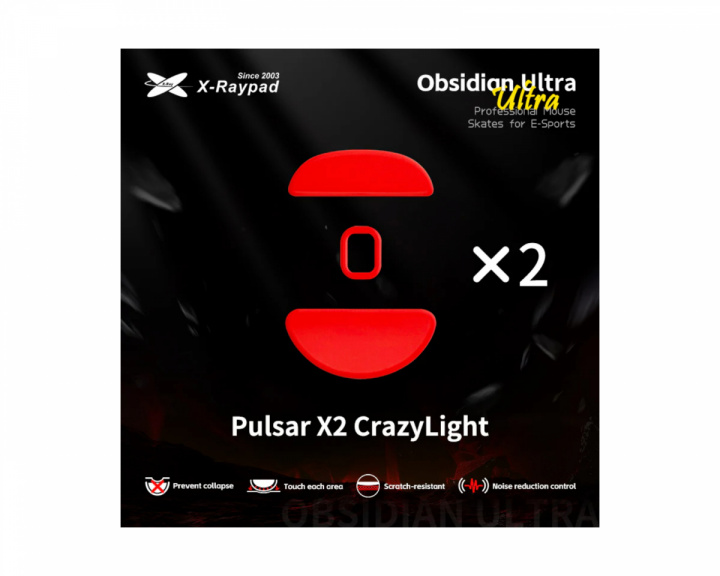 X-raypad Obsidian Ultra Skates til Pulsar CrazyLight