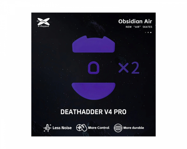X-raypad Obsidian Air Skates til Razer Deathadder V4 PRO