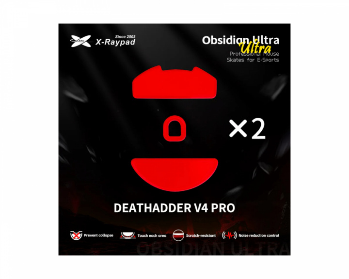 X-raypad Obsidian Ultra Skates til Razer Deathadder V4 PRO