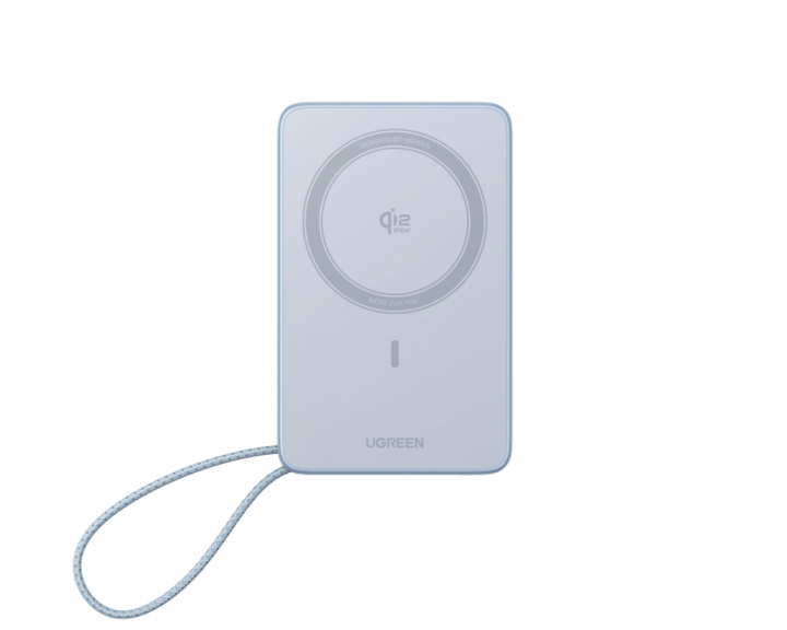 UGREEN MagFlow Qi2.2 25W 10000mAh Power Bank med udtrækkelig kabel