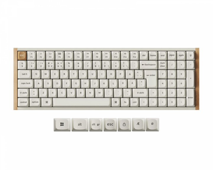 Keychron K4 HE SE QMK ISO Trådløst Tastatur [Gateron 2.0 Purple Magnetic Switch] - Wood White