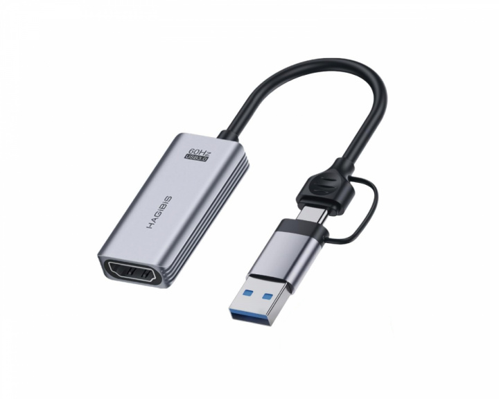  HDMI til USB/USB-C 1080p HD 60fps Live Video Capture-kort
