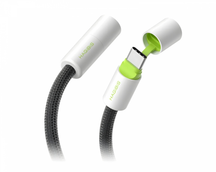  USB-C 240W Hurtigopladningskabel med hætte – Grøn – 2m