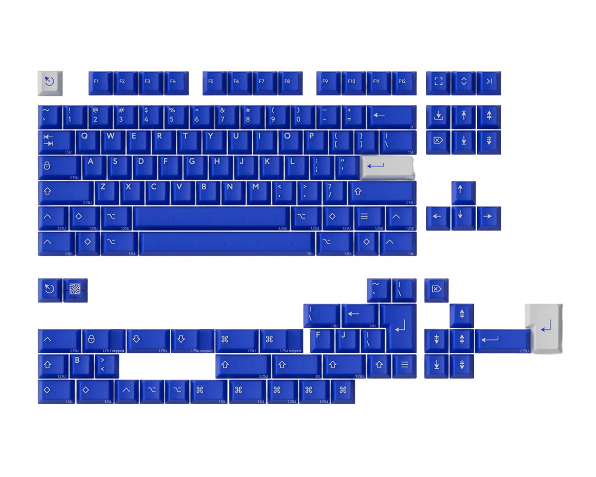 KBDfans PBTfans Klein Blue R3 - Base kit - MaxGaming.dk