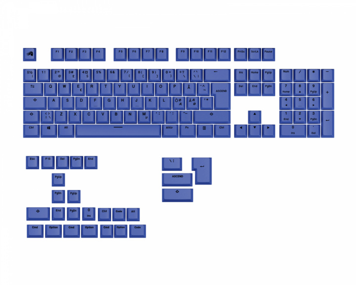  GPBT Keycaps Mana Blue - Nordic ISO