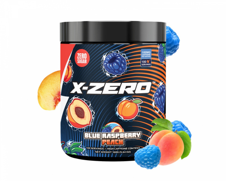 X-Gamer X-Zero Blue Raspberry Peach - 100 Portioner