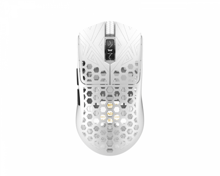  AKITSU Medium Carbon Fiber 8K Trådløs Gaming Mus - Hvid