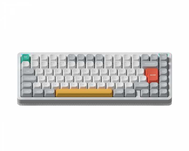  Halo75 V2 Trådløst Tastatur – Ionic White [Raspberry Switch]