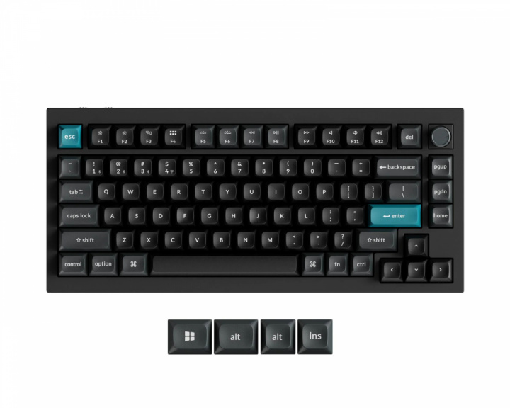  Q1 Ultra 8K Hotswap Knob Trådløst ISO Tastatur - Sort [Silk POM Brown]