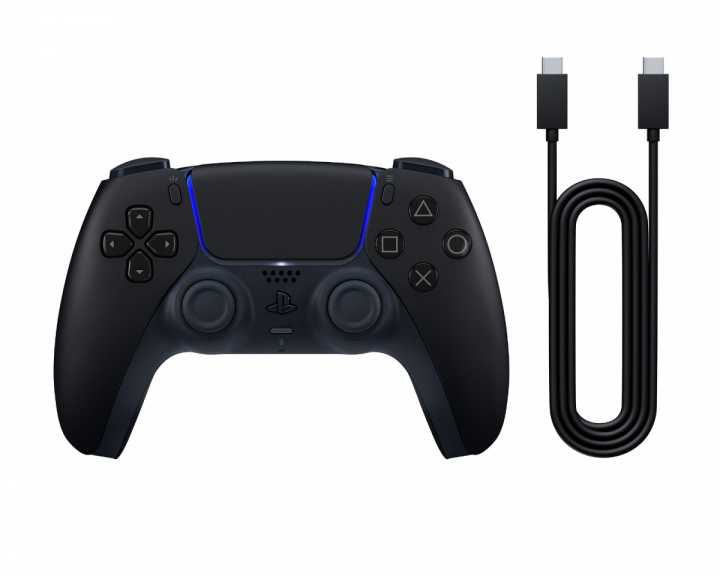 Sony Playstation 5 DualSense V3 Trådløs + USB Kabel til PC - Midnight Black