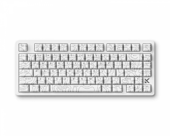  Jet 75 E-sport Tastatur - White Topographic [Kailh Magnetic God Switch]