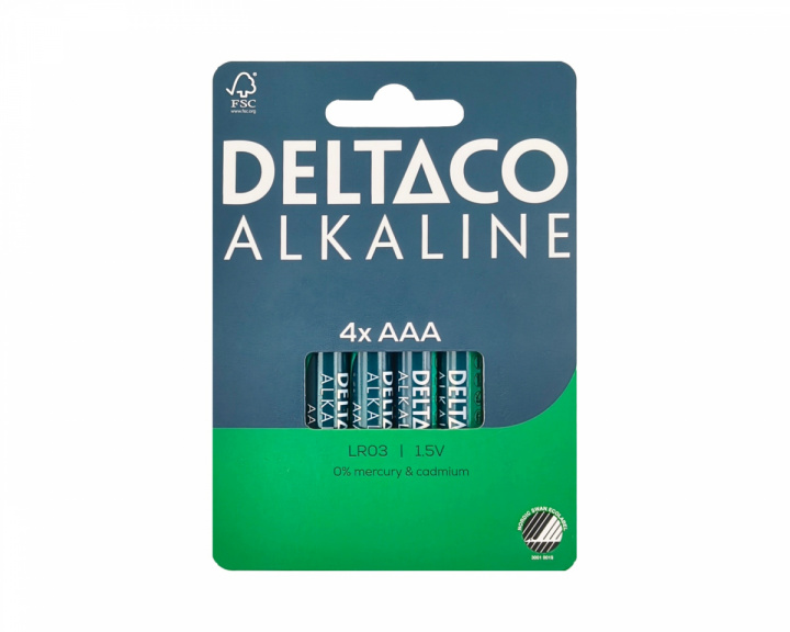  AAA alkaliske batterier 4-pak