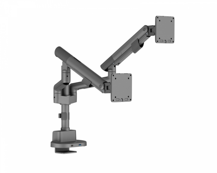  Monitorarm med USB-A & USB-C Porte - 2 Skjermer - 17-35