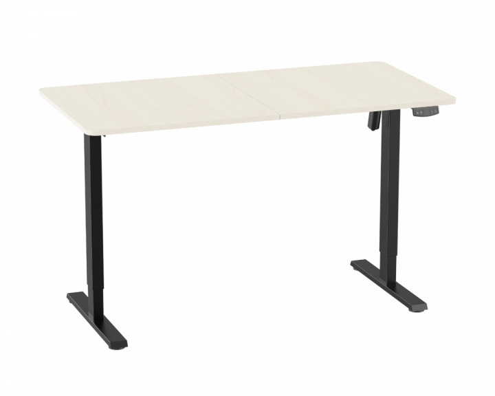  Højdejusterbart Hæve-sænkebord (1400X700) - Sort /Eg bordplade