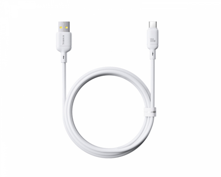  Silky Series Hurtigopladning Kabel USB til Type-C 100W - 1m - Hvid