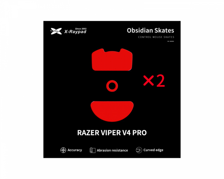 X-raypad Obsidian Mouse Skates til Razer Viper V4 Pro