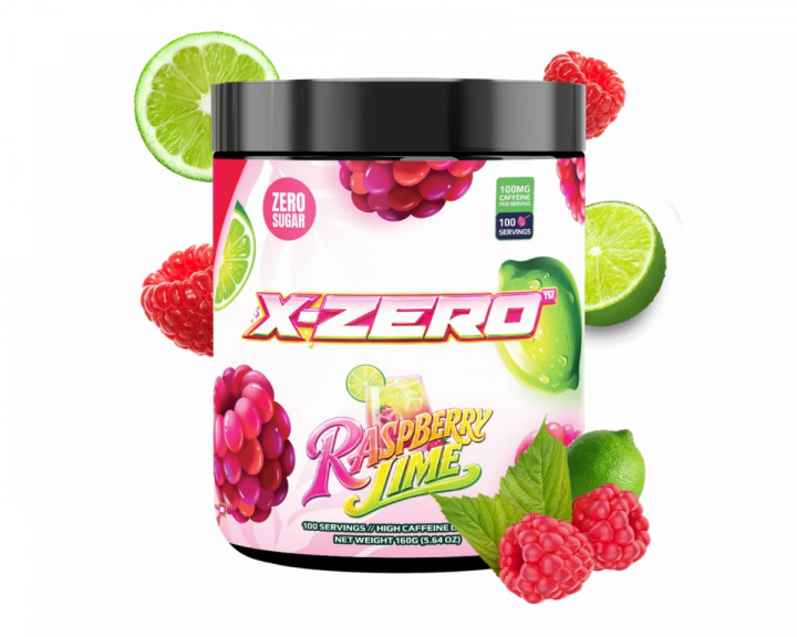  X-Zero Raspberry Lime - 100 Portioner