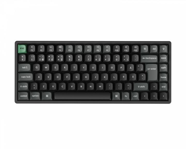  K2 Ultra 75% 8K Trådløst Tastatur - Sort [Keychron Apex Red]