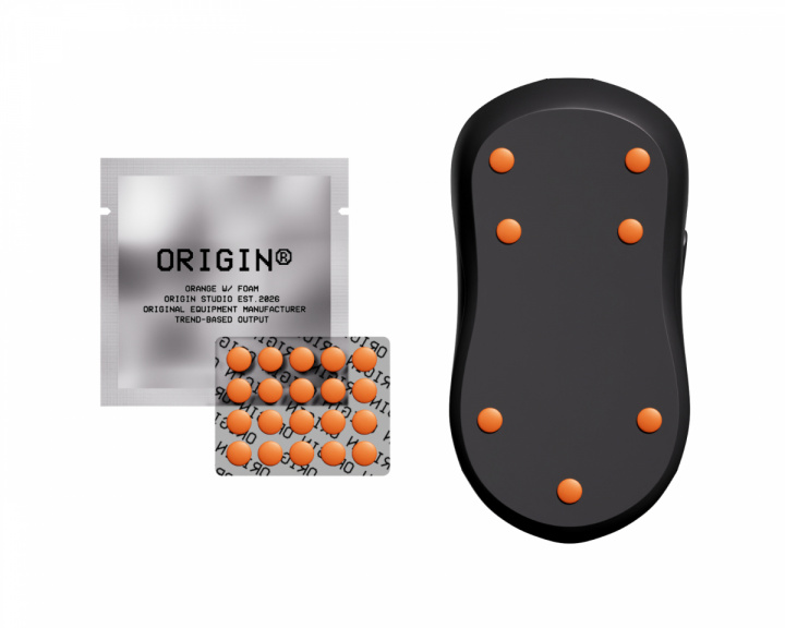  Origin Orange Universal PTFE Mouse Dots - 20 stk.