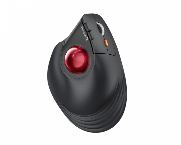  EM05 NL Vertikal Trådløs Trackball-mus - Sort/Rød
