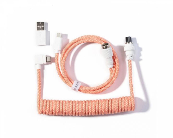  Coiled Aviator Kabel Angled 8K - Pink Orange