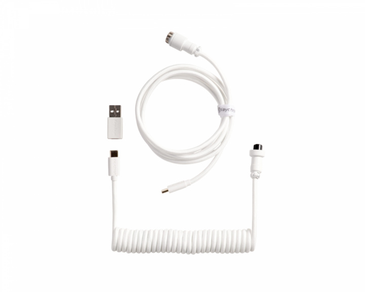  Coiled Aviator Kabel Straight 8K - Hvid
