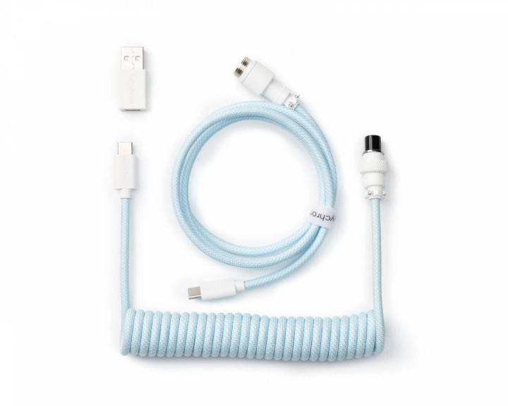  Coiled Aviator Kabel Straight 8K - Lyseblå