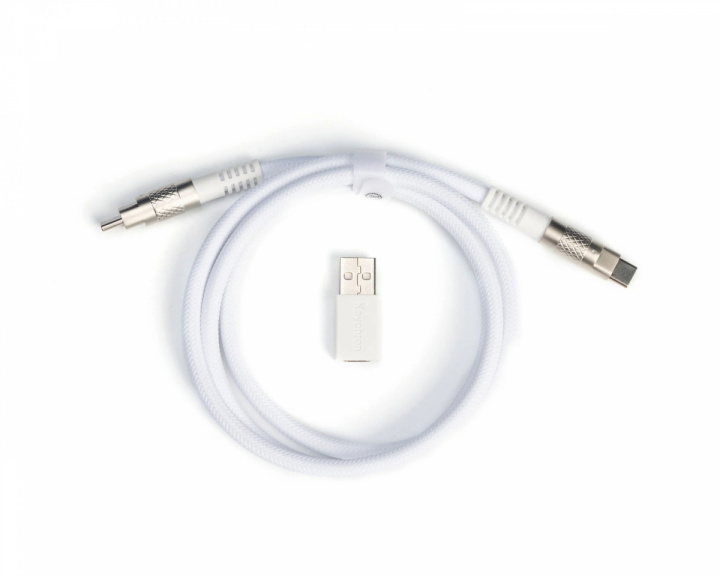  Double-Sleeved Geek Kabel 8K - Hvid