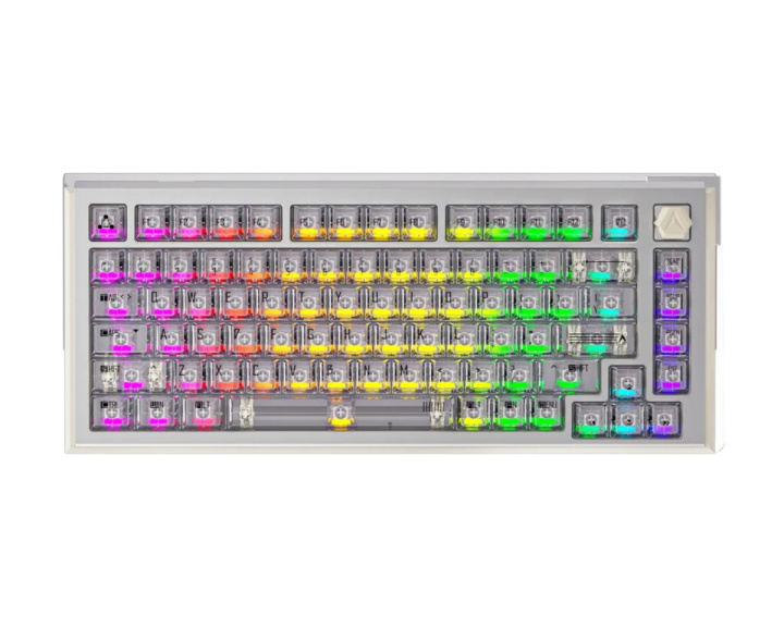  A75Ultra - 75% Magnetisk ANSI Tastatur [QIAN] - Silver White