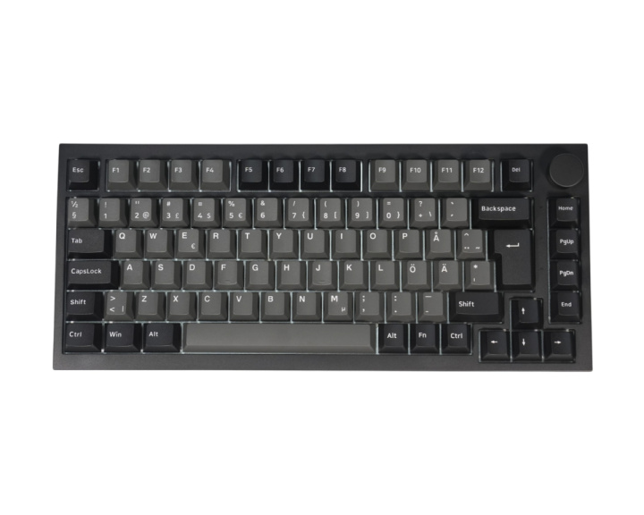  5075 V5 Black & Silver Trådløst Tastatur [Rosewood Linear]